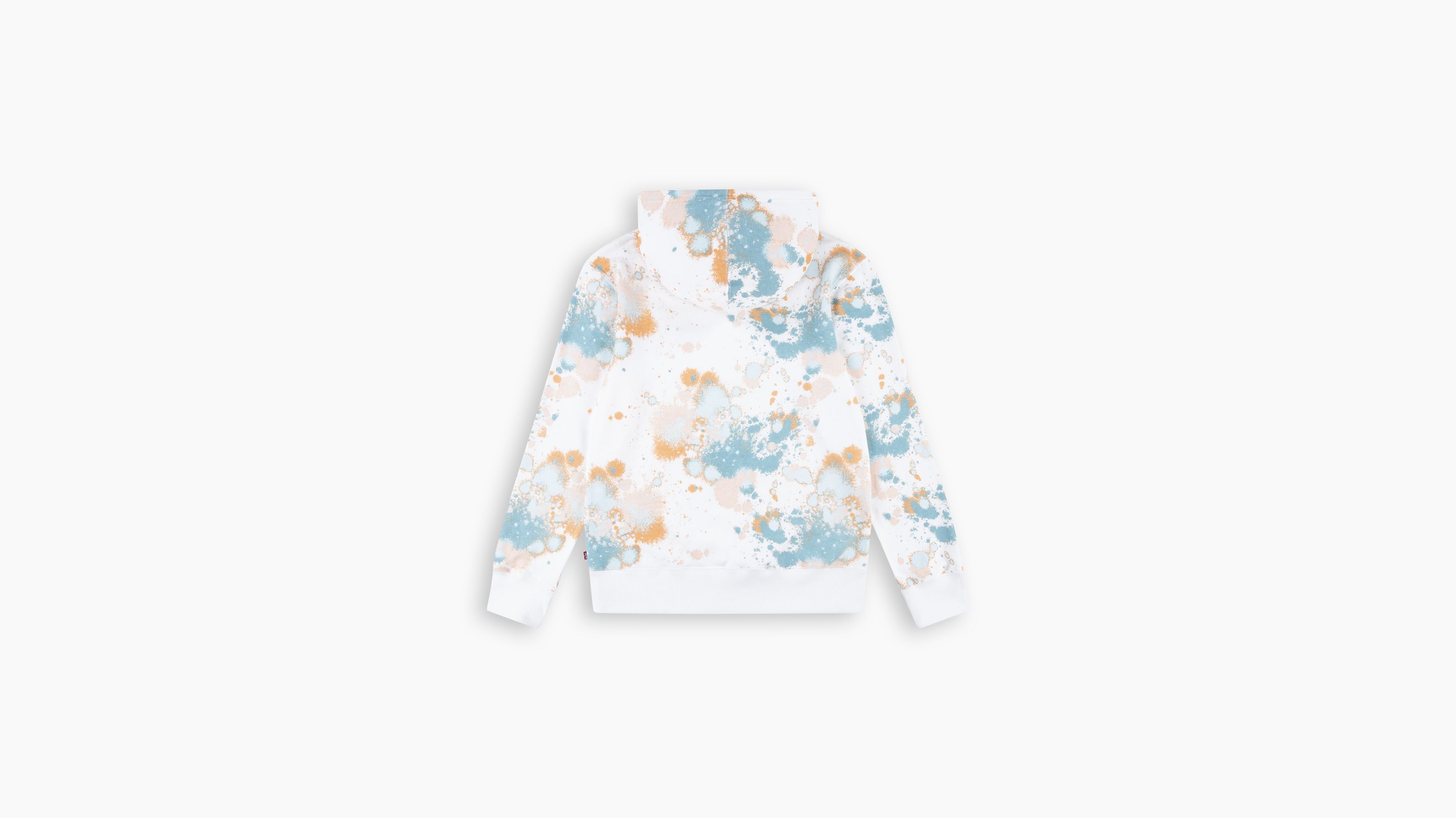 Ado sweat-shirt à capuche Splatter Print - Bright White - Blanc