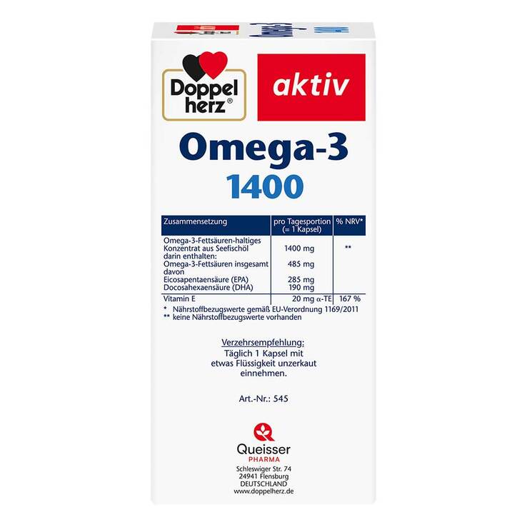 Doppelherz Omega-3 1.400 Kapseln, 3x120 St