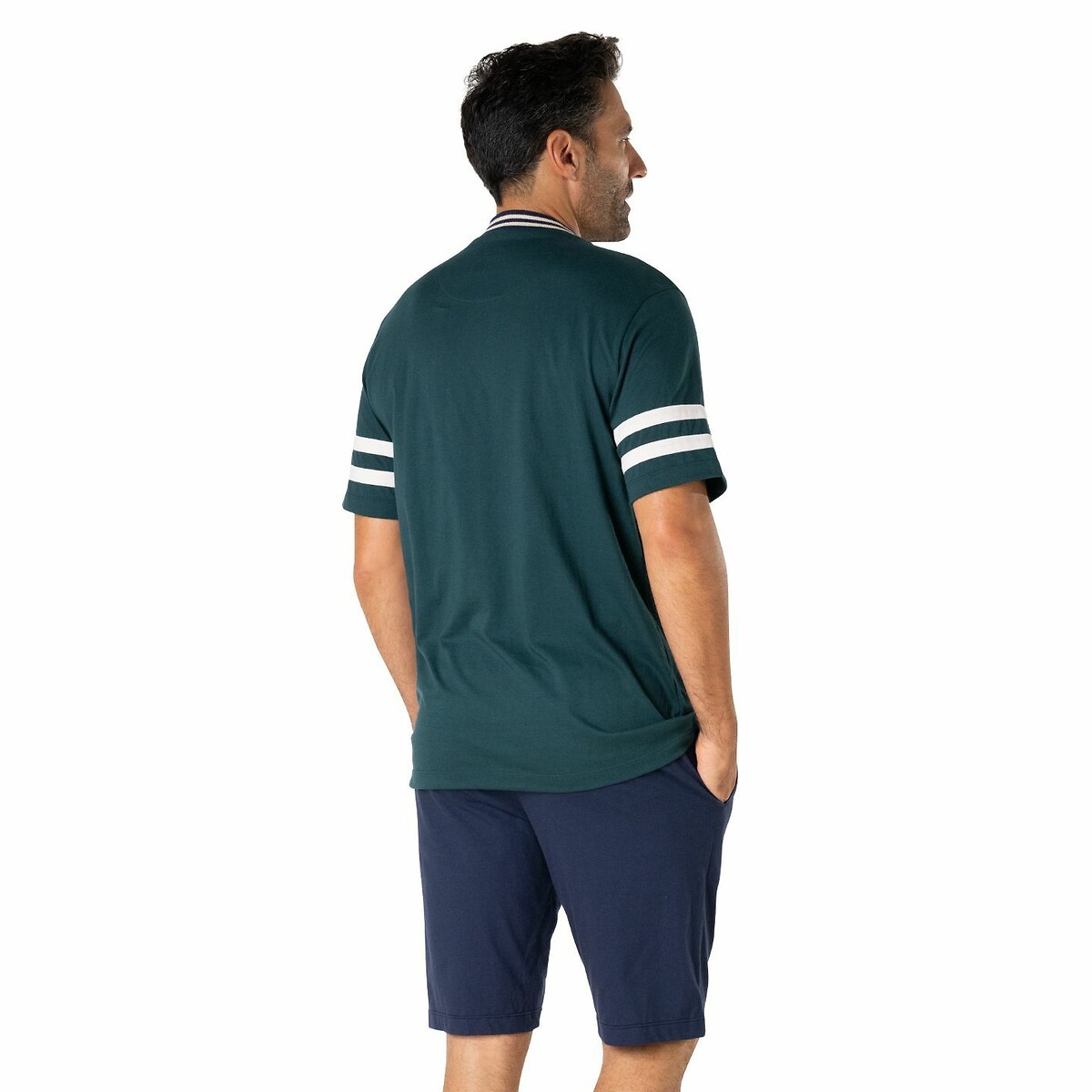 EMINENCE<br>Pijama de algodão com bordado e gola de malha