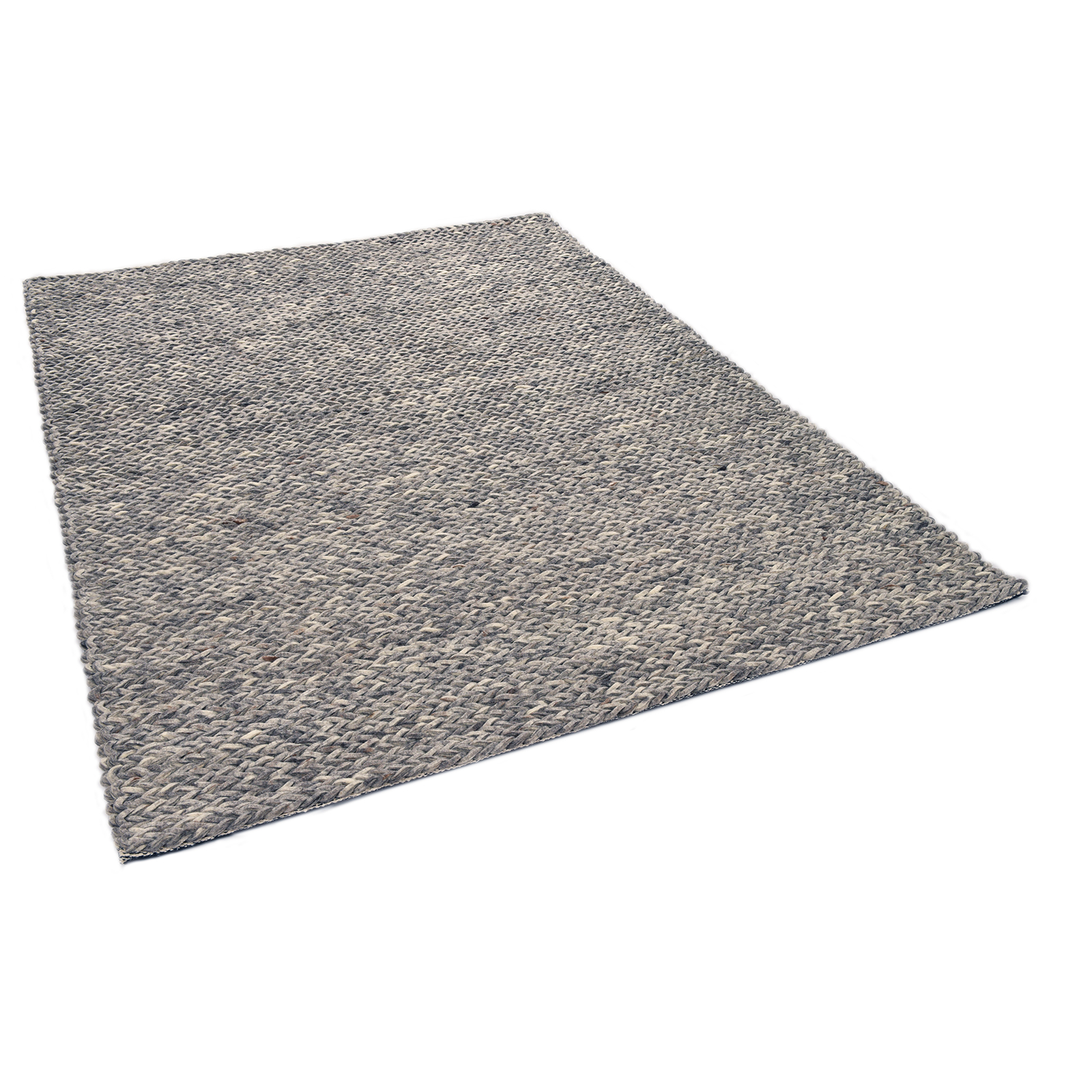 Teppich ARLBERG - natur grau - handgewebt - 70x140 cm
