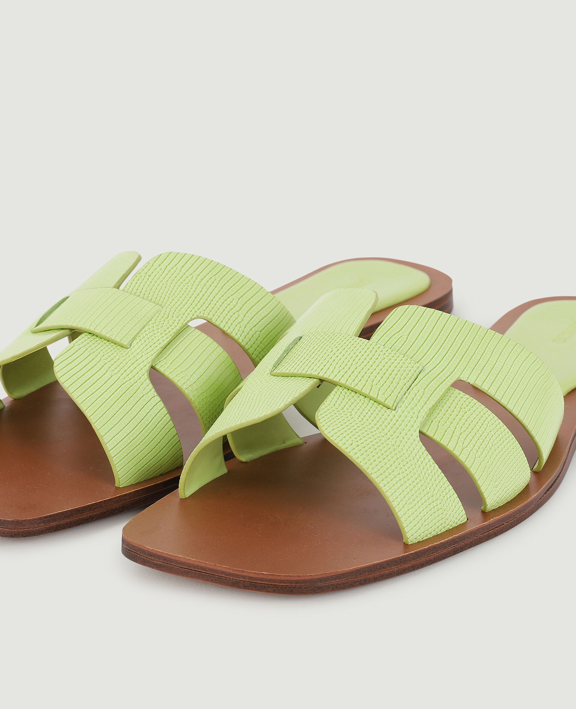 Mules plates - Vert