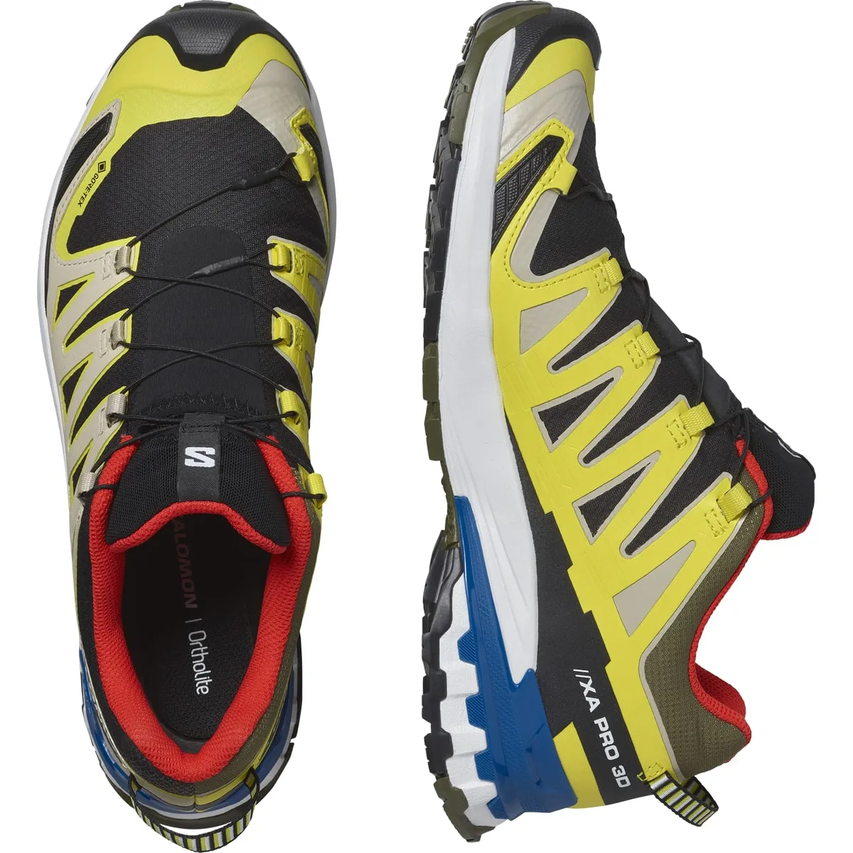 Salomon Men's XA Pro 3D V9 GORE-TEX Black/Buttercup/Lapis Blue