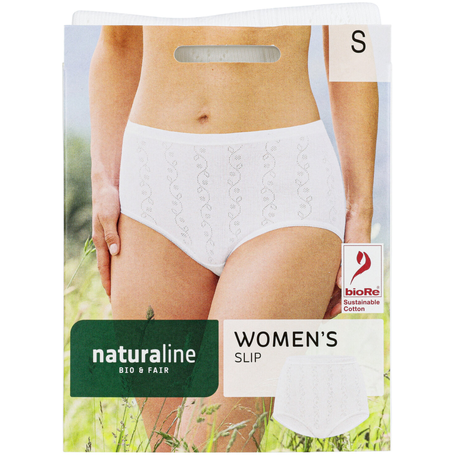 Naturaline Textil Damen Slip weiss S