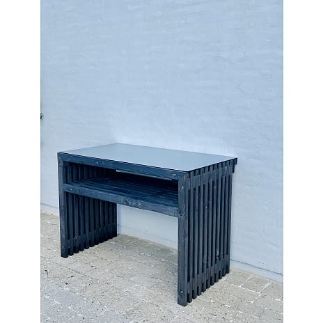 Kabeltromlen grillbord af traller m. topplade - sortbejdset