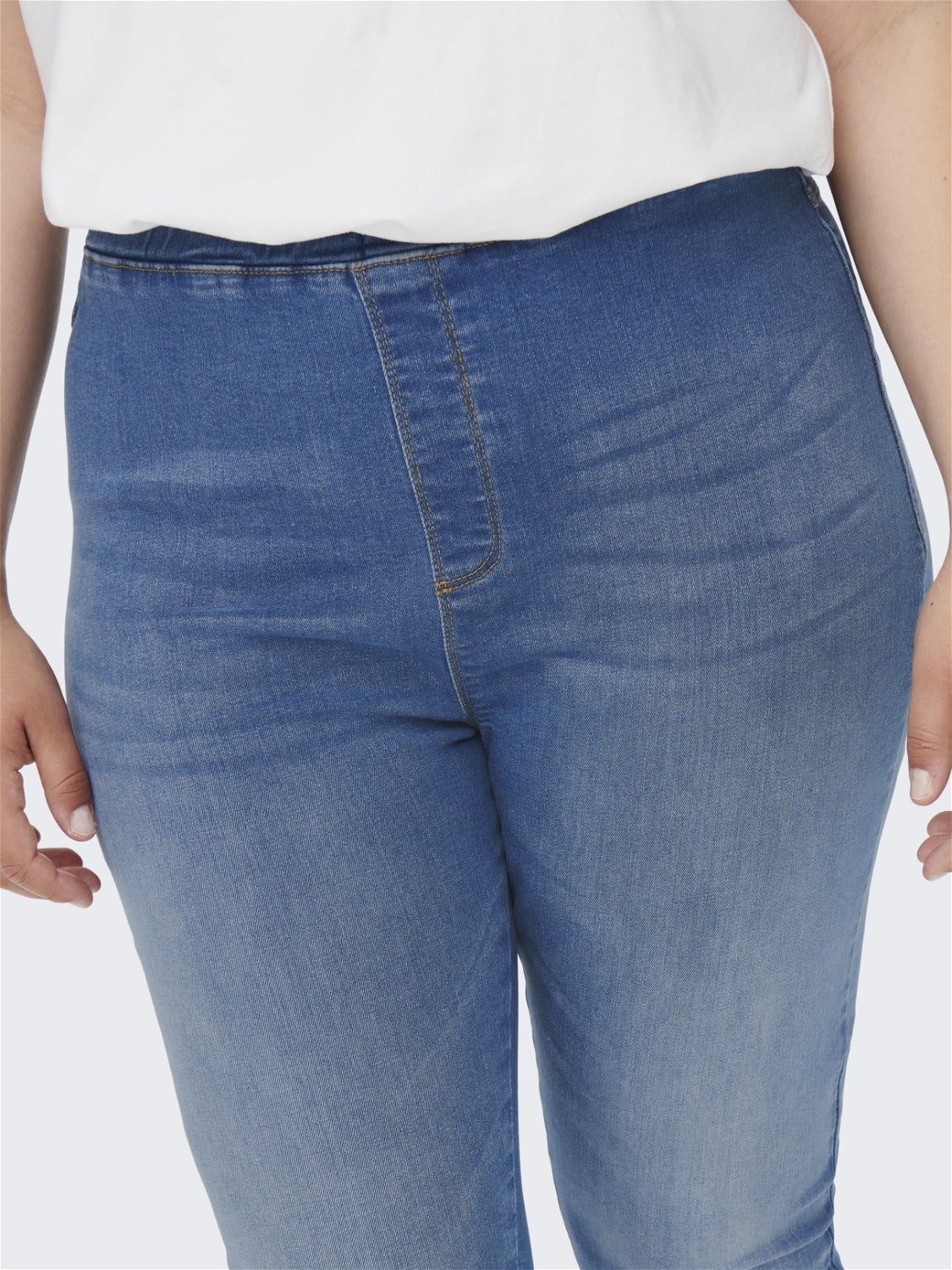 CARLAOLA Hohe Taille Jeggings Jeans Light Blue Denim