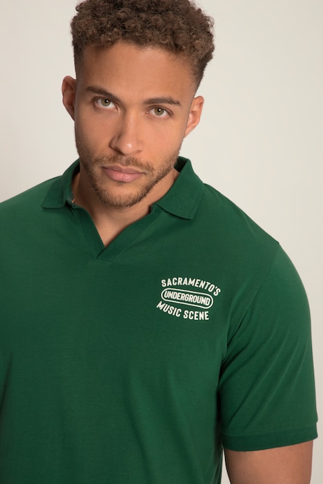 STHUGE Poloshirt, Jersey, Halbarm, V-Ausschnitt, bis 8 XL