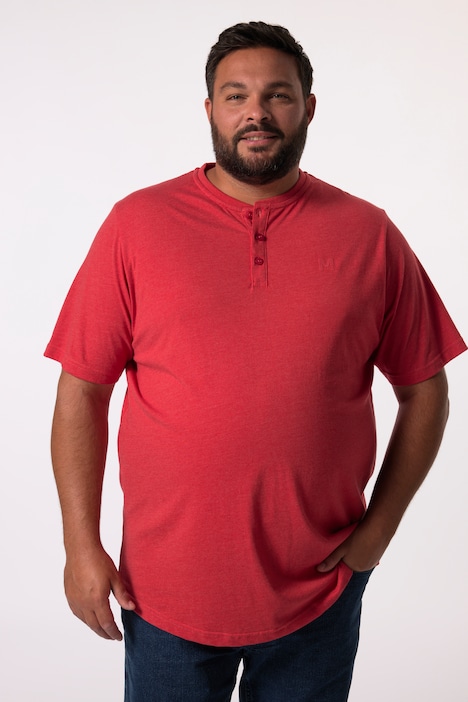 Men+ Henley, 2er-Pack, Basic, Halbarm, Rundhals, bis 8 XL
