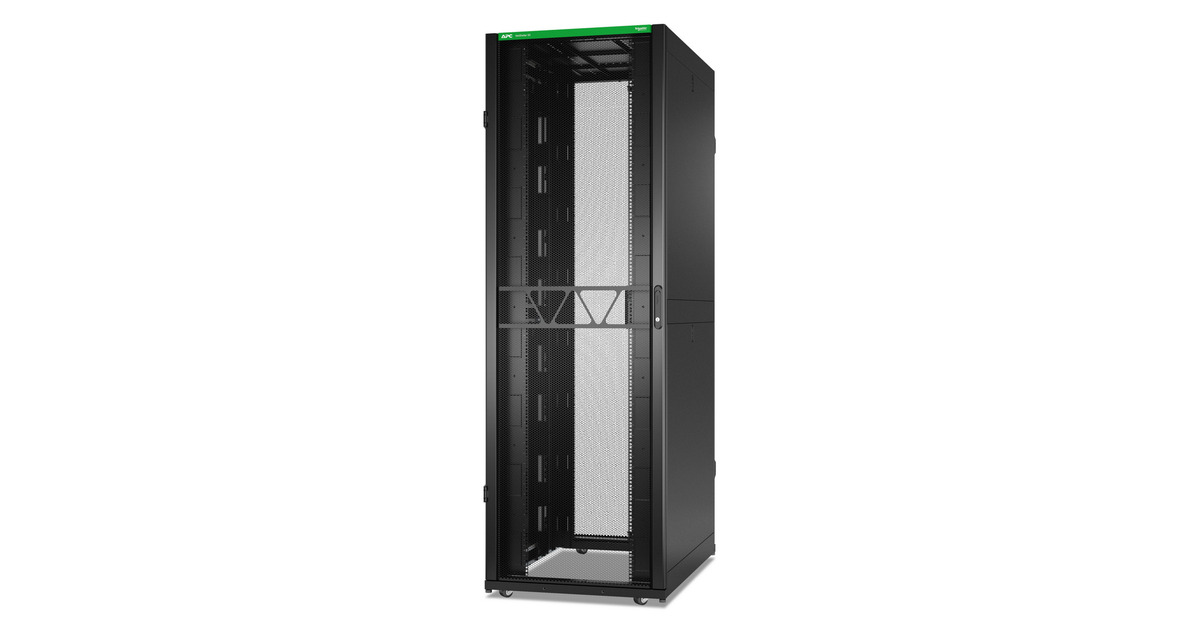APCNetShelter SX AR3388B2, Gen 2, 52U server rack  (Zwart/groen, 2436H x 800B x 1200D mm, met zijkanten)