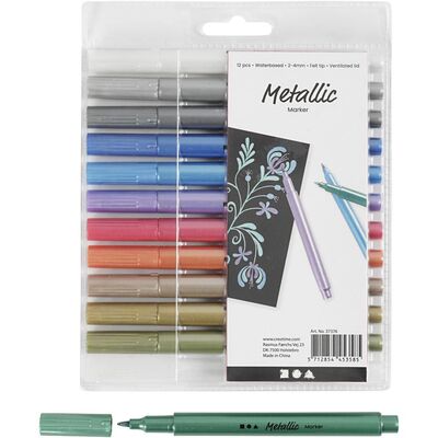 Creativ Company Tusjpenner Metallic 12-pack