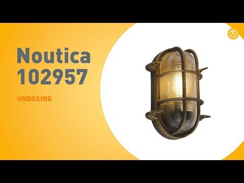 Wand en plafondlamp goud/messing ovaal IP44 - Noutica