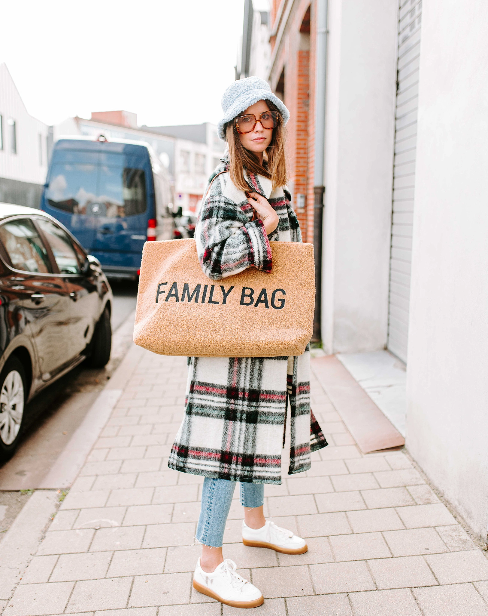 Wickeltasche FAMILY BAG TEDDY (55x18x40) in braun
