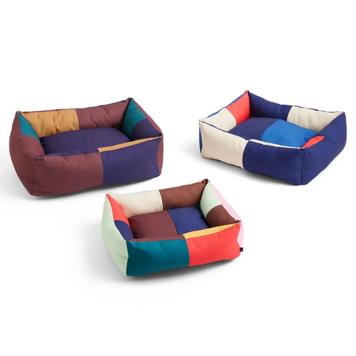 HAY - Hundebett, L, burgund / grün