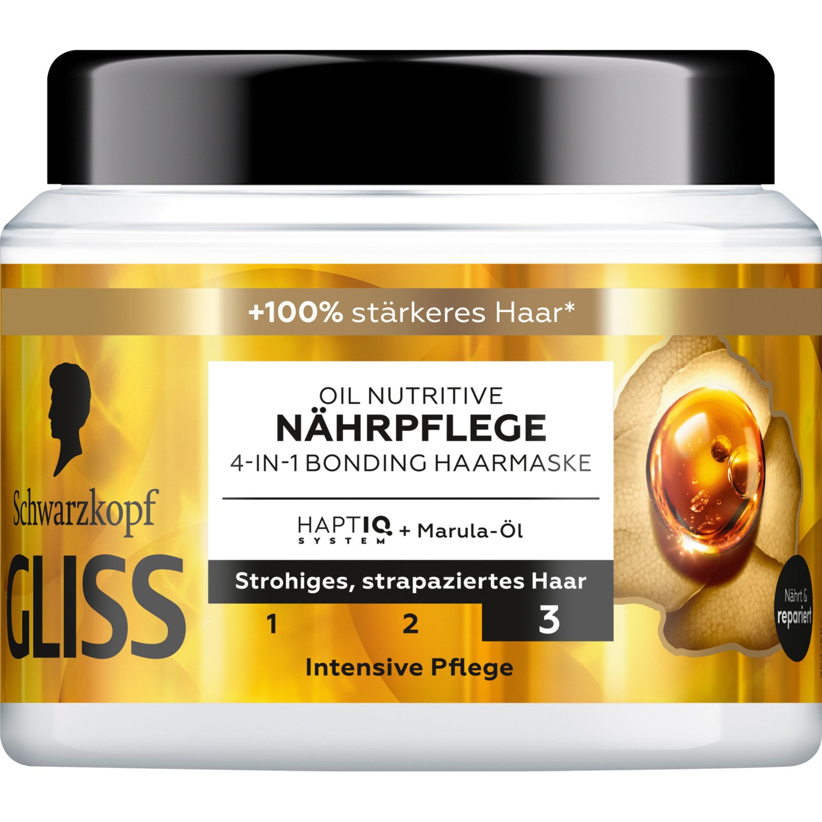 Gliss Nährpflege 4-in-1 Bonding Haarmaske Oil Nutritive 400 ml