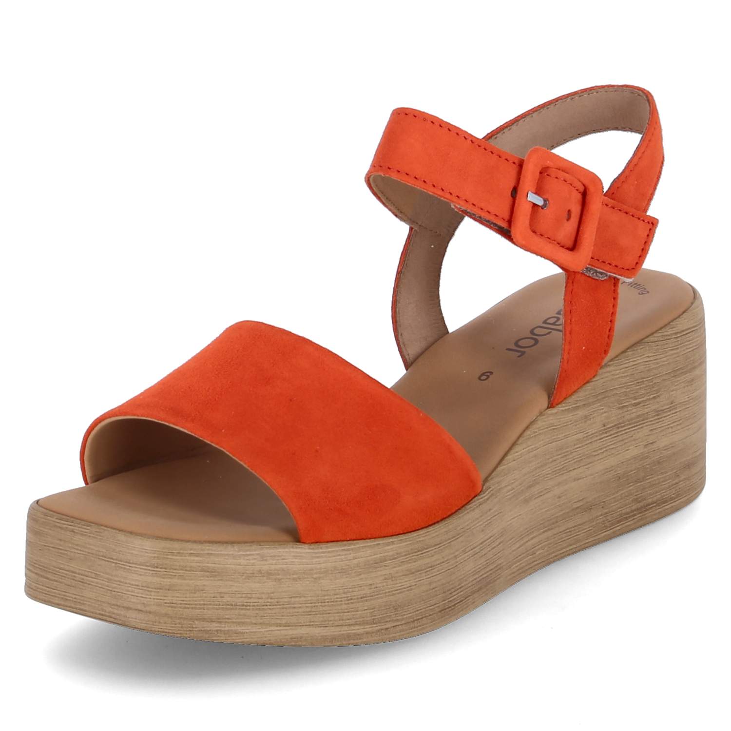 Gabor Keilsandaletten  - pumpkin (holz)