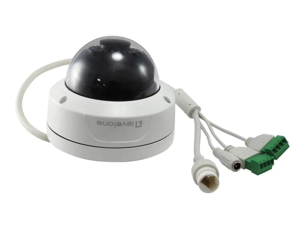 LevelOne FCS-3087 - Netværksovervågningskamera - kuppel - udendørs - beskyttet mod vandalisme / vejrbestandig - farve (Dag/nat) - 5 MP - 2560 x 1920 - fast brændvidde - audio - LAN 10/100 - MJPEG, H.264 - DC 12 V / PoE