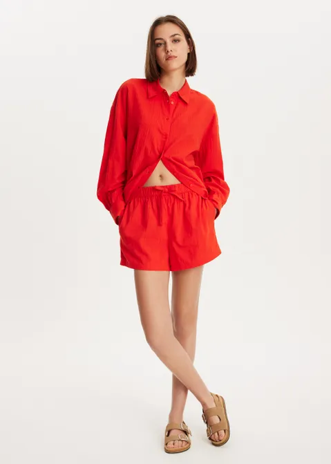 Katoenen short rood (ROO)