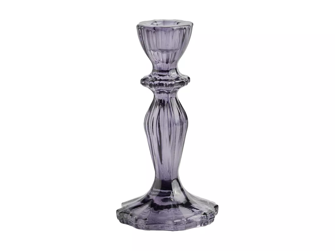 Bougeoir Mirell Violet Moyen 15 x 8