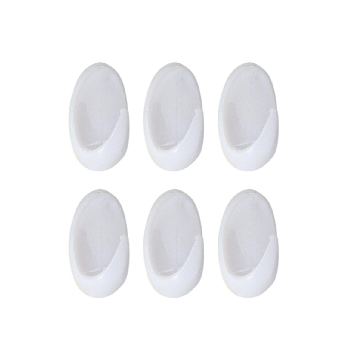 SET 6 CROCHETS 3M BLANC