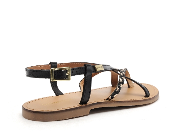 Les tropeziennes nu pieds plats femme chou noir