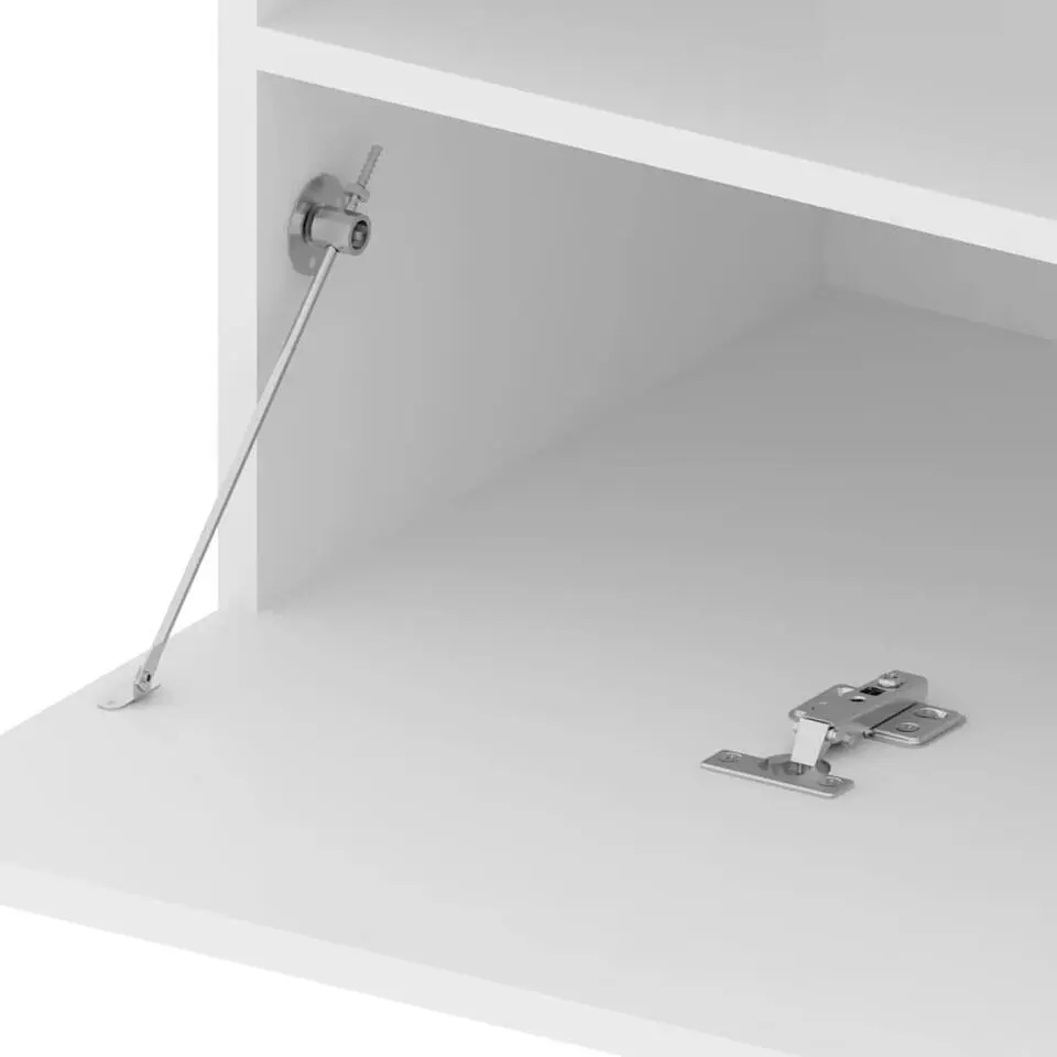 vidaXL - Tv-kast - Wit - Bewerkt hout