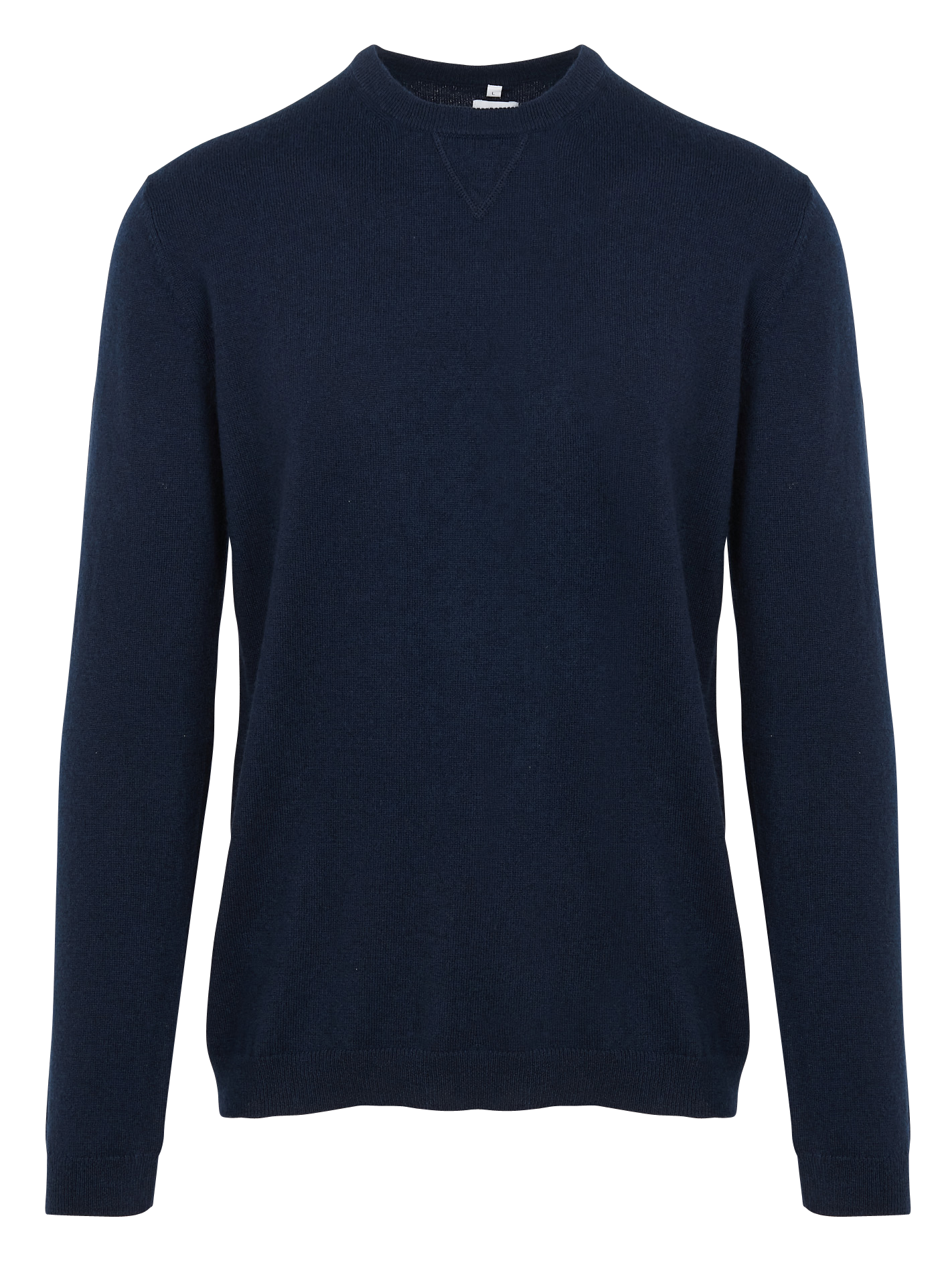 Pull col rond en cachemire regular fit | Bleu