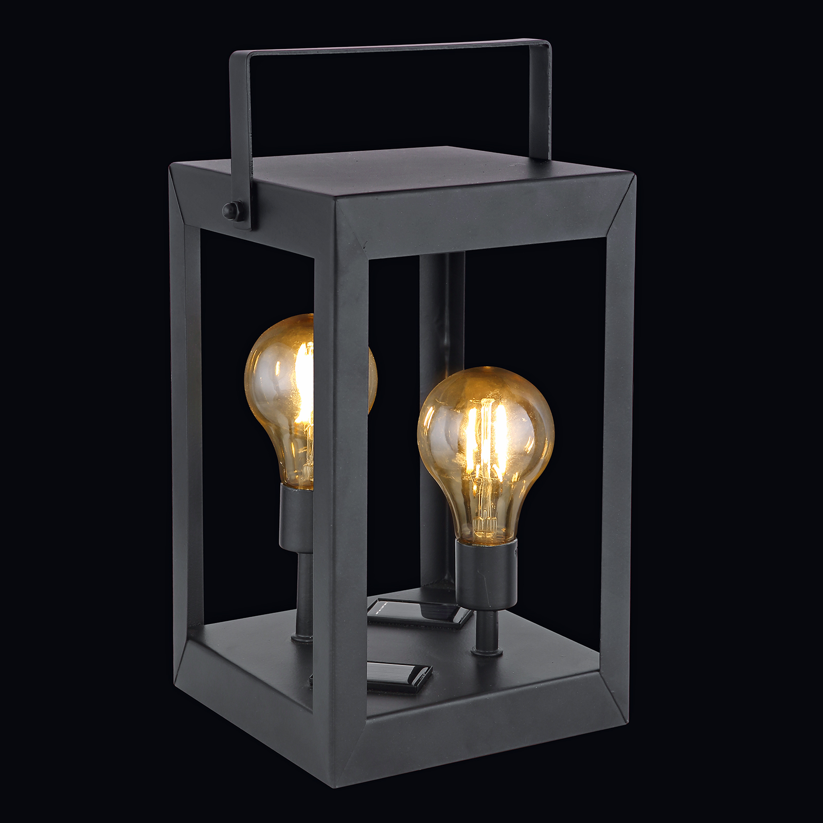 Solar-LED-Dekolaterne - schwarz - 28 cm hoch