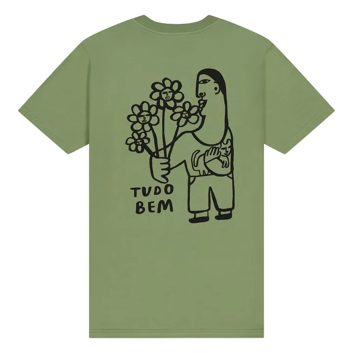 Olow T-shirt Tudo Bem Coton Bio | Sauge
