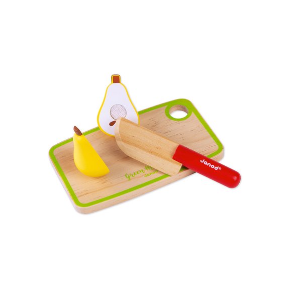 Maxi set de fruits et légumes en bois à découper