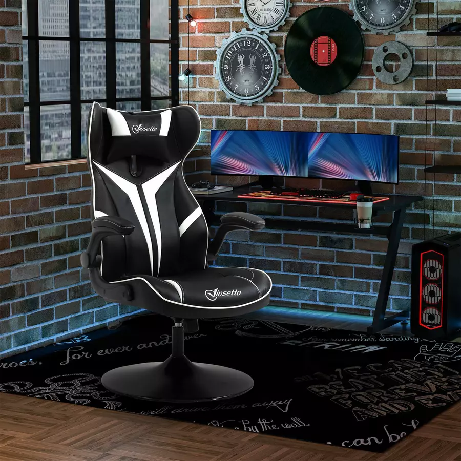 Vinsetto Gaming Stuhl ergonomisch schwarzweiß