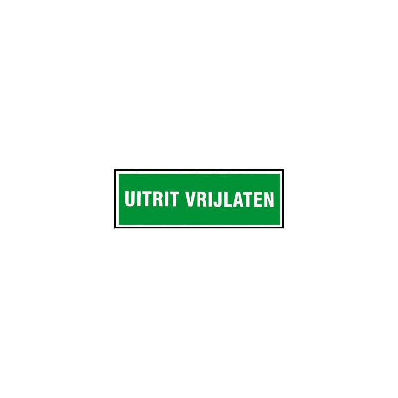 Pvc-bord uitrit vrijlaten 33x12cm