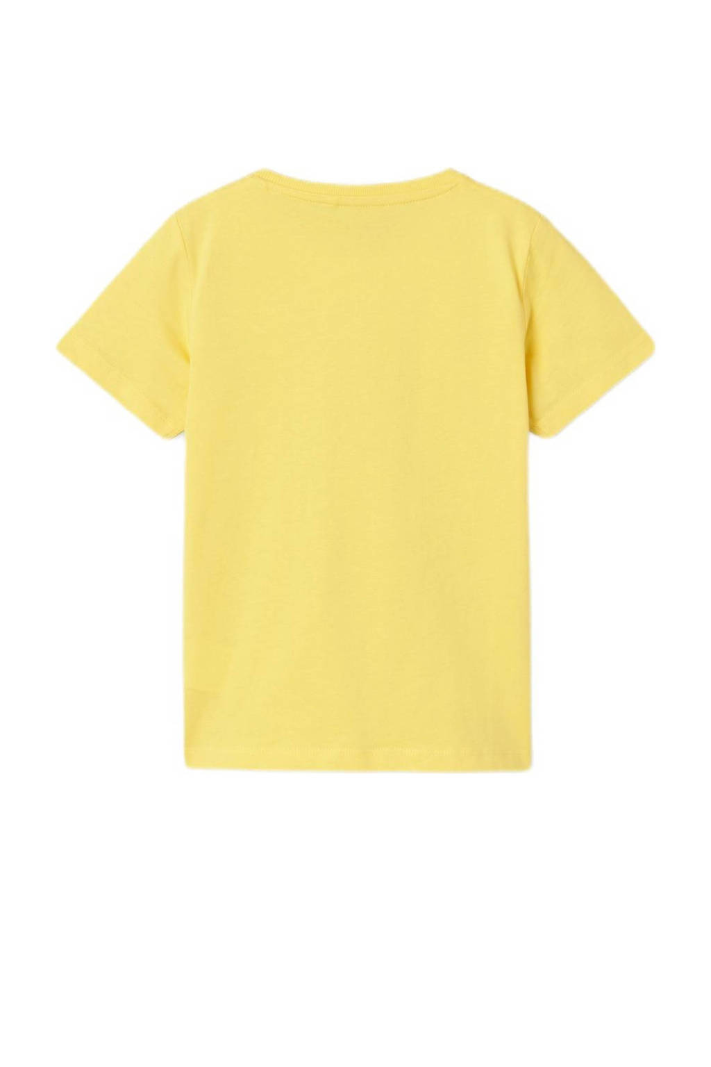 NAME IT T-shirt NKMVICTOR met printopdruk geel