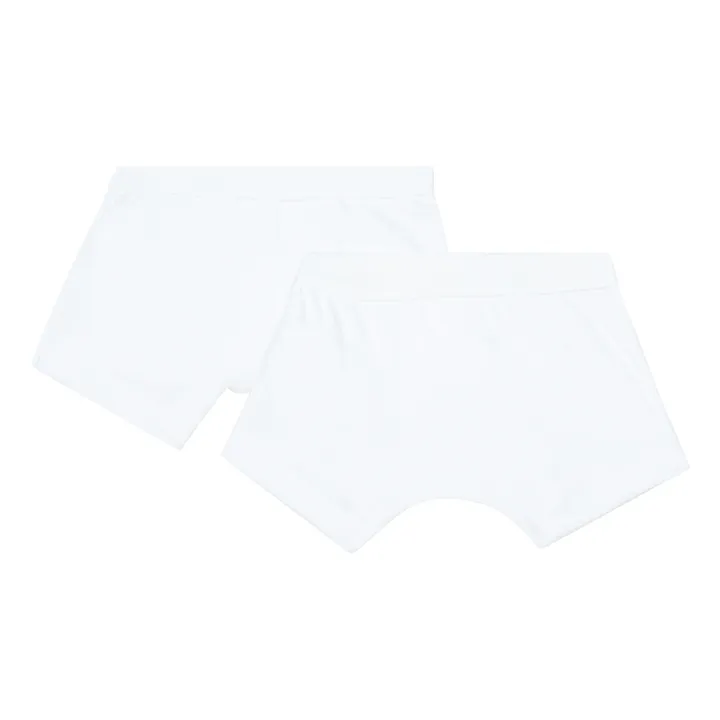 Petit Bateau Lot 2 Boxers Coton Bio | Blanc cassé
