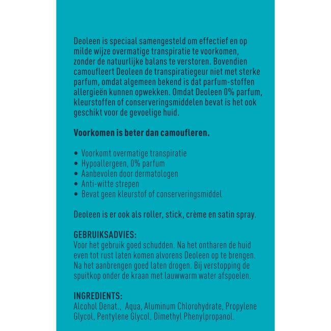 Deoleen Regular Anti-Transpirant Deodorant Pompspray 75 ML