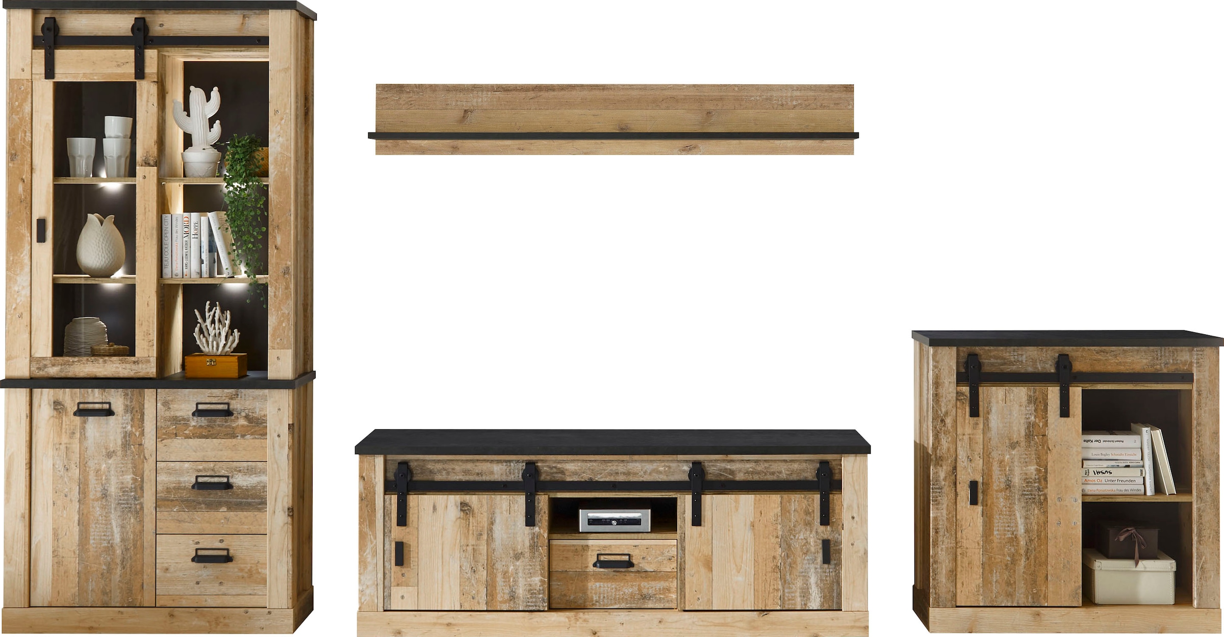 Home affaire Wohnwand »SHERWOOD« 4 Stk. tlg.