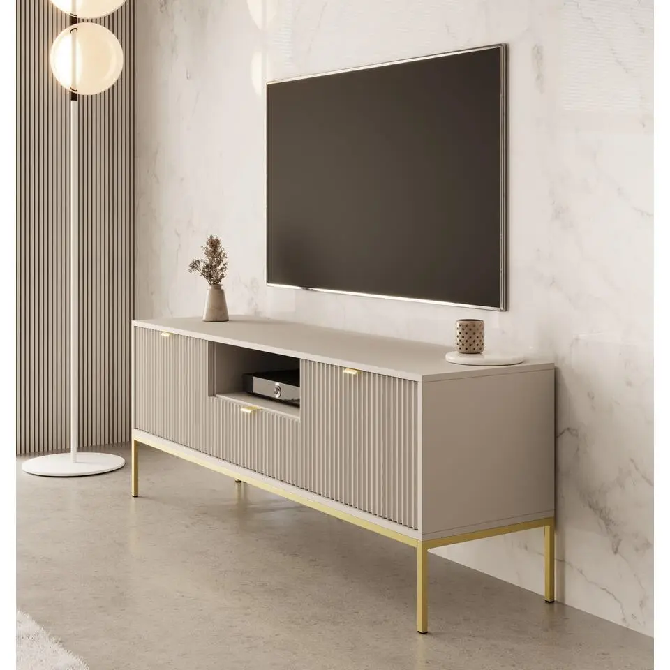 Meubella - TV-Meubel Navil 2 - Beige - 154 cm