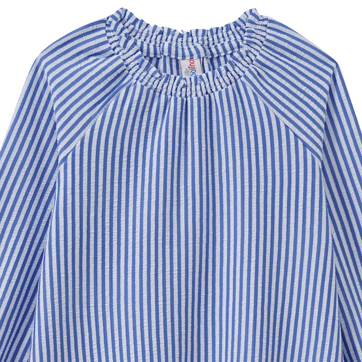 Topolino Mädchen Blusenshirt im Streifen-Look hellblau / weiss