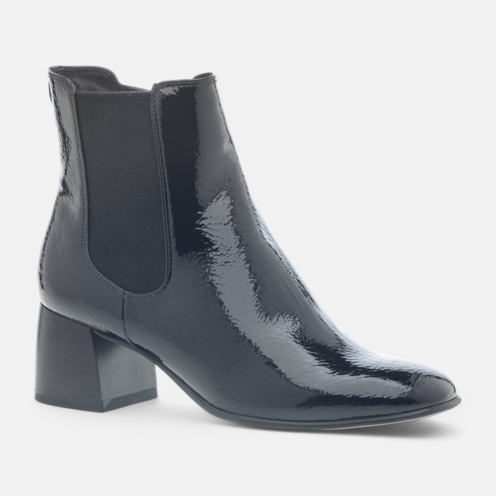 Bottines à talon Femme noir vernis