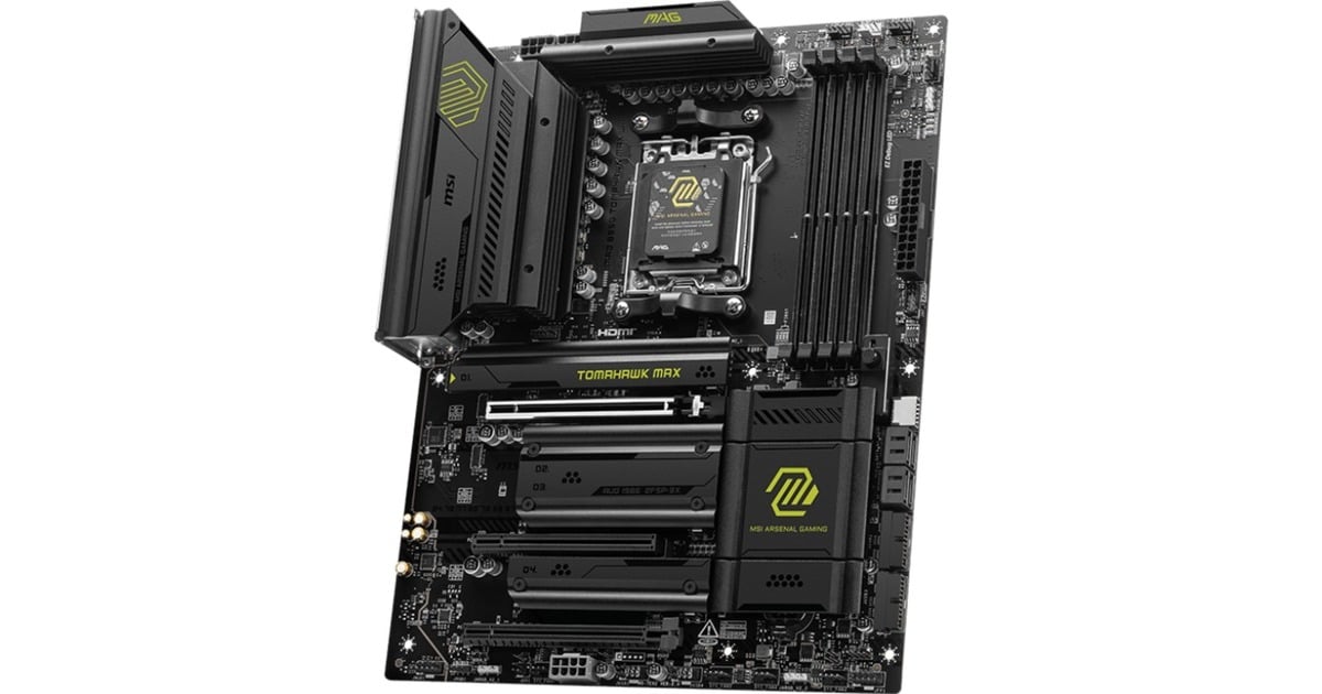 MSIMAG B850 TOMAHAWK MAX WIFI socket AM5 moederbord  (RAID, 5Gb-LAN, Wi-Fi 7, BT, Sound, ATX)