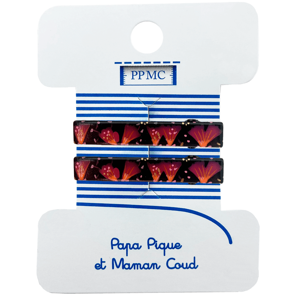Petite Barrette Croco Féérie Fuchsia
