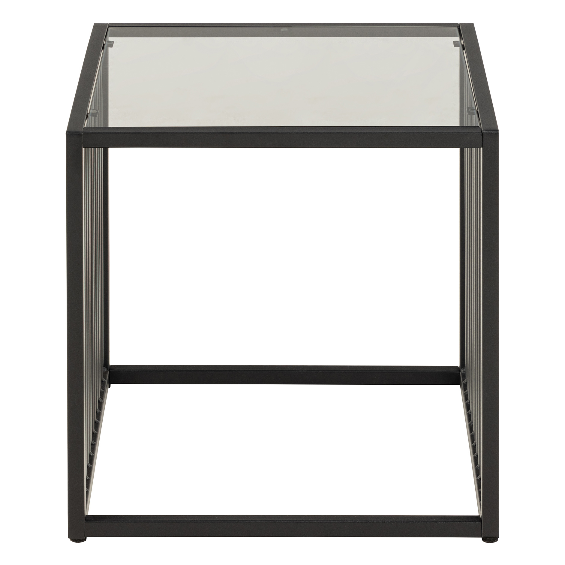 Beistelltisch STRINGTON - transparent-schwarz - 40x40 cm