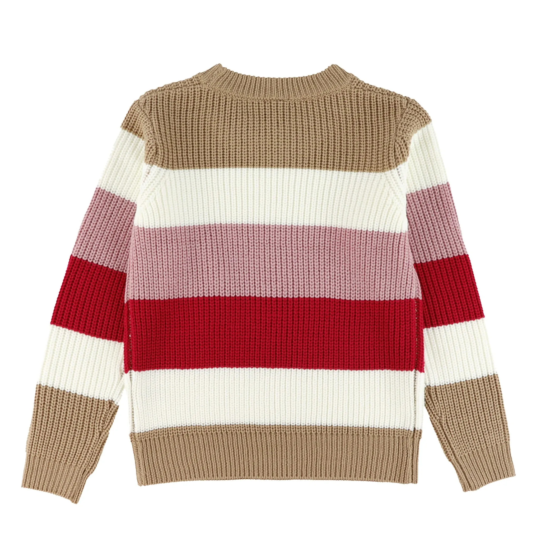 Look Pull Tricot Rayé Fleurs 7-14ans
