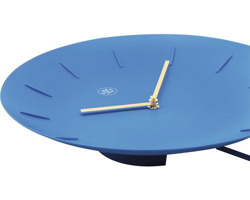Wandklok Bowl turquoise 30x40 cm