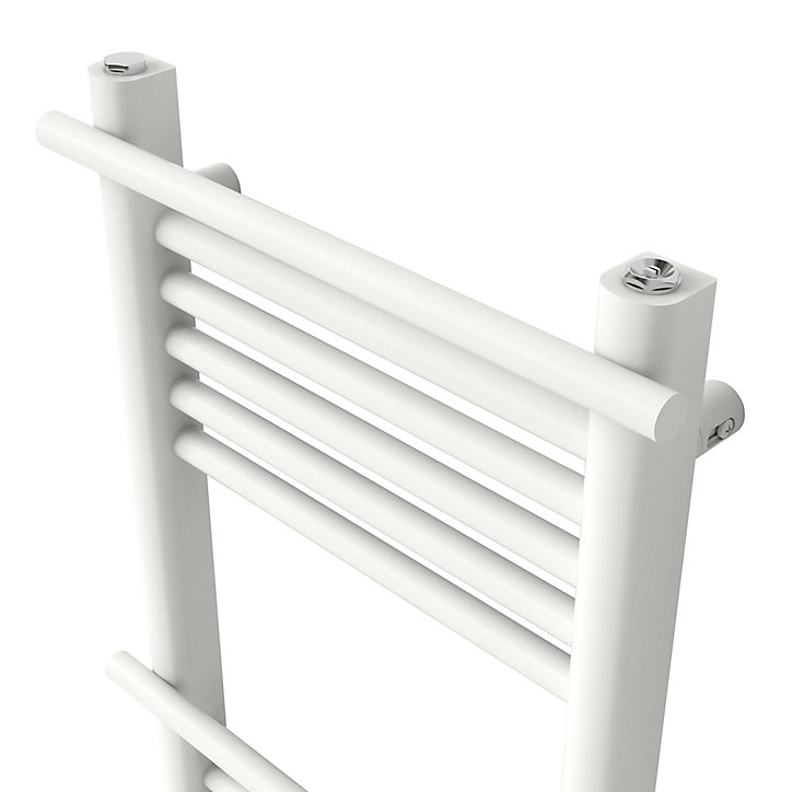 Sèche-serviettes eau chaude GoodHome Solna vertical blanc mat 260 W