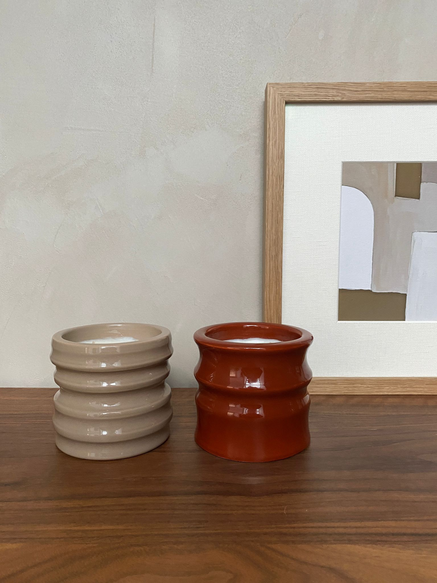 Kaars Shape 01.02 Candle & Happy lid Terra Shape 01.02 Candle & Happy lid Terra - Bois de Tonka