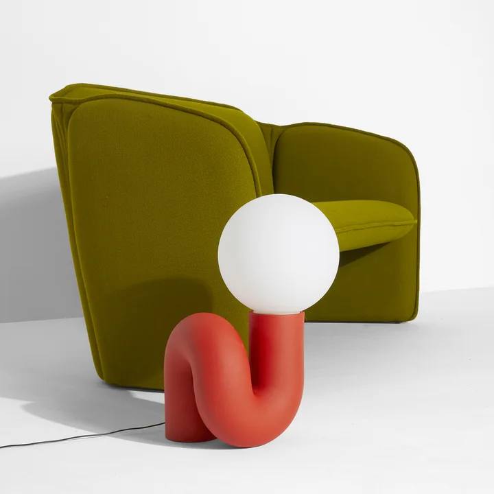 Petite Friture - Neotenic LED Bodenleuchten, H 51 cm, cherry
