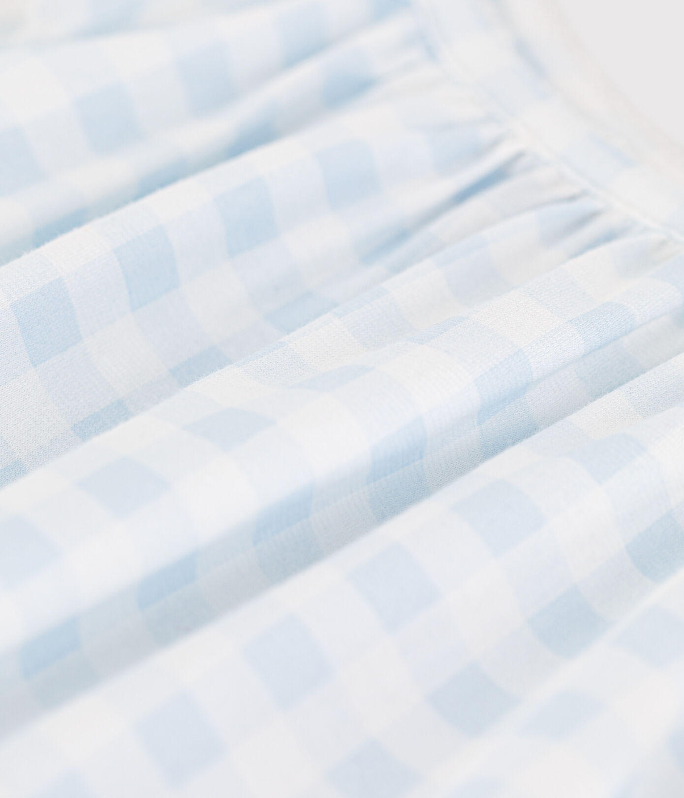 Chemise de nuit imprimé vichy en coton fin petite fille
