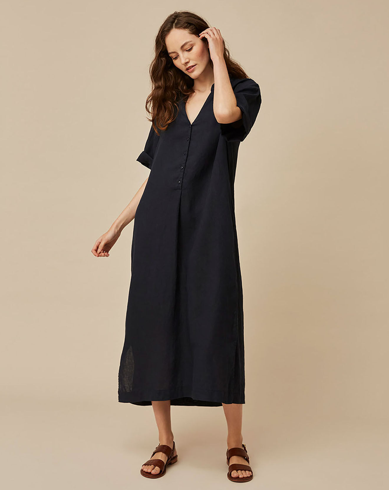 Harris Wilson Robe 100% Lin Carene fumée