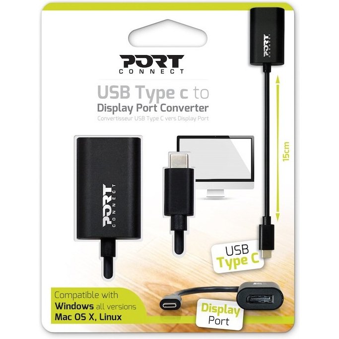 Port Designs 900127 adaptateur graphique USB 3840 x 2160 pixels Noir