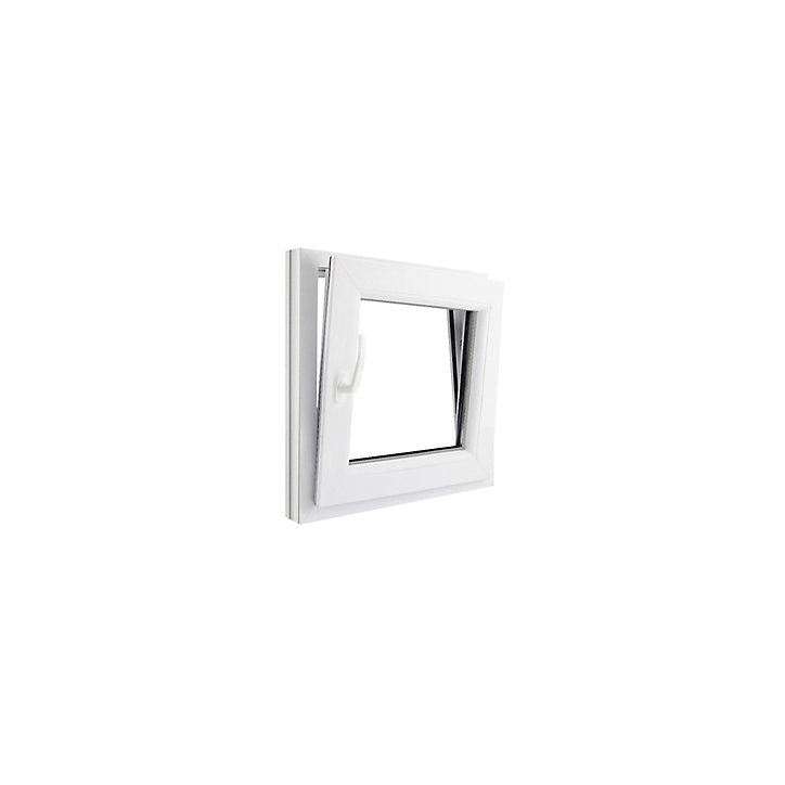 Fenêtre PVC 1 vantail oscillo-battant GoodHome blanc - l.60 x h.60 cm, tirant droit