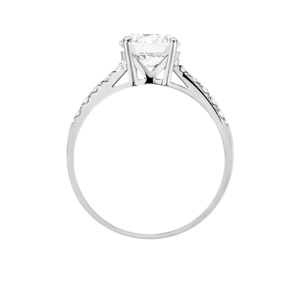 Bague Solitaire Terese Or Blanc Oxyde De Zirconium
